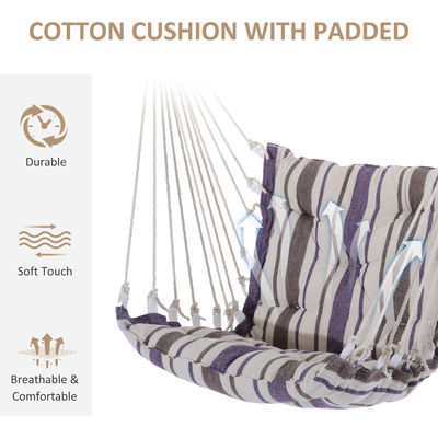 3.1kg AJUNION siège swing extérieur hamac style moderne suspendu chaise swing coton à corde