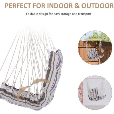 3.1kg AJUNION siège swing extérieur hamac style moderne suspendu chaise swing coton à corde
