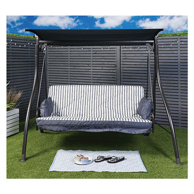 Confortable et durable 3 sièges fauteuil de jardin balançoire avec canopée capacité de poids 340kg