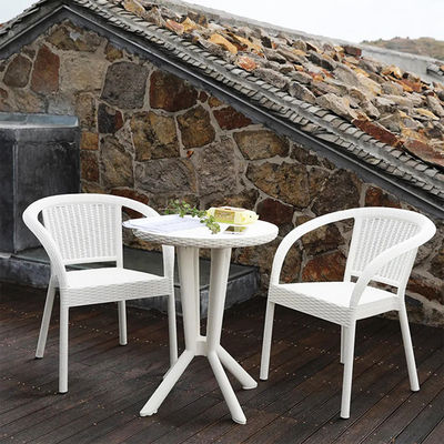 Ensemble de jardin à l'extérieur Meubles en rotin synthétique pour patio Balcon Café Fête de mariage