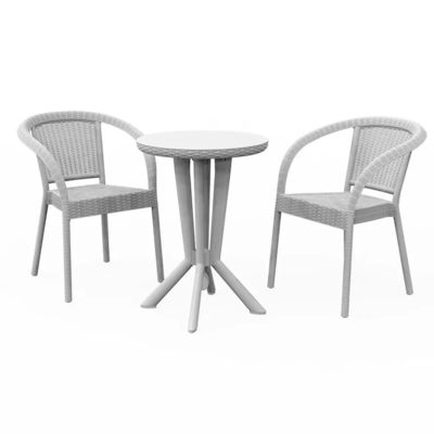 Ensemble de jardin à l'extérieur Meubles en rotin synthétique pour patio Balcon Café Fête de mariage