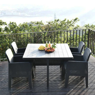 Logo Aucun ou Logo personnalisé Nordic Outdoor Table à manger en plastique empilable et ensemble de chaises