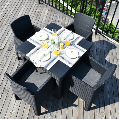 Logo Aucun ou Logo personnalisé Nordic Outdoor Table à manger en plastique empilable et ensemble de chaises
