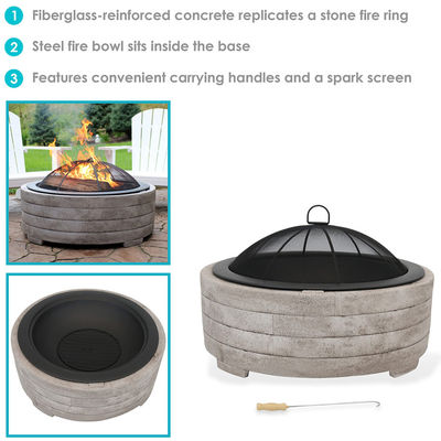 Barbecue au charbon de bois Grill Fire Pit Bowl pour le jardin de jardin en plein air feu de camping pique-nique