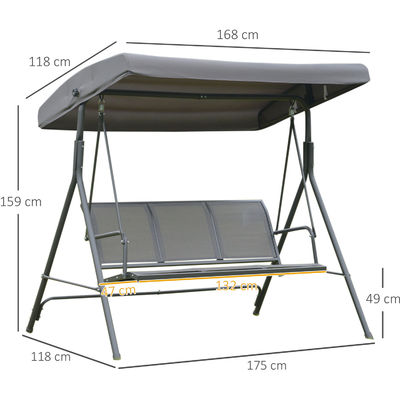 AJUNION 3 places hammock fauteuil à bascule avec baldaquin Transformer votre porche et espace patio