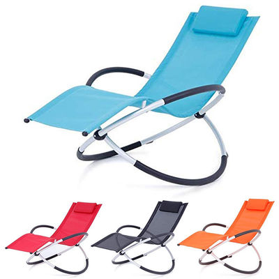 Meubles d'extérieur modernes pliants fauteuil à bascule à gravité nulle pour jardin de patio et plage