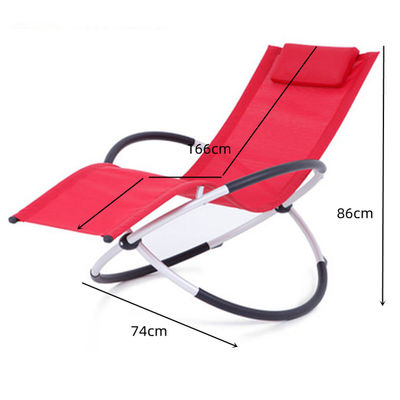 Meubles d'extérieur modernes pliants fauteuil à bascule à gravité nulle pour jardin de patio et plage