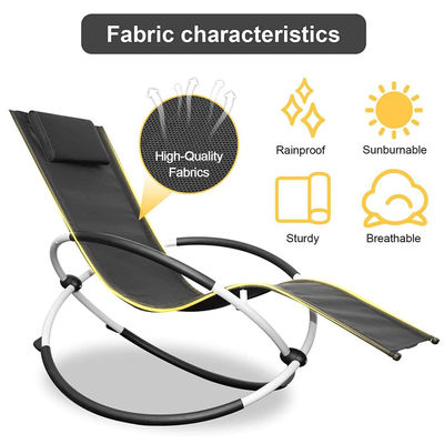 Meubles d'extérieur modernes pliants fauteuil à bascule à gravité nulle pour jardin de patio et plage
