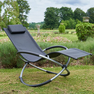 Meubles d'extérieur modernes pliants fauteuil à bascule à gravité nulle pour jardin de patio et plage