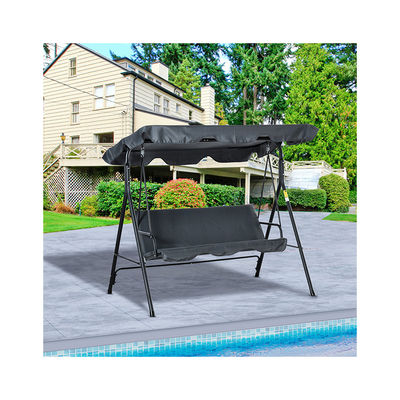 Cushion en polyester AJUNION Chaise balancière suspendue de jardin à 3 places avec métal et audace
