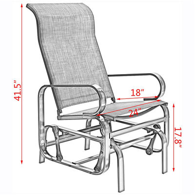 Cadre métallique Bistro extérieur patio jardin fauteuil roulant simple avec logo personnalisé