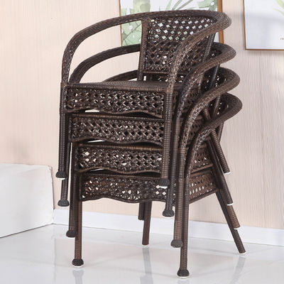 Café extérieur Patio Jardin Balcon Hôtel Plage Chaise de bras empilable pour loisirs à l'extérieur