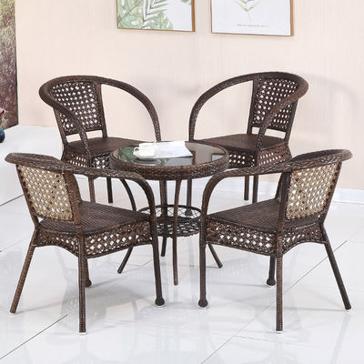 Café extérieur Patio Jardin Balcon Hôtel Plage Chaise de bras empilable pour loisirs à l'extérieur