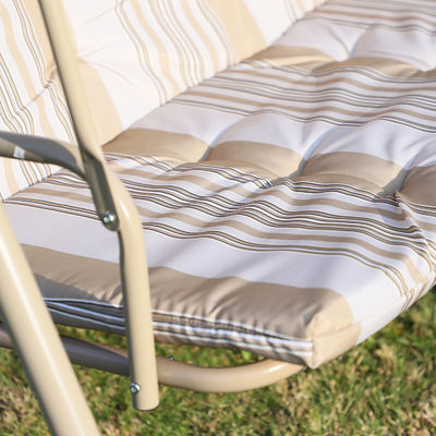 Design moderne AJUNION 3 places cadre métallique extérieur patio balançoires canapé lit balançoire chaise