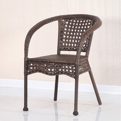 Balcon de jardin extérieur fauteuil empilable et table à manger en coton pour loisirs