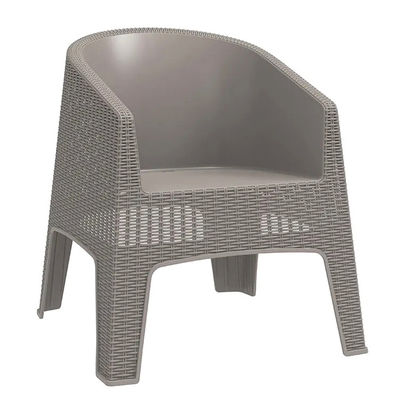 Chaise de jardin en extérieur en plastique empilable café salle à manger fauteuil à bras villa fauteuil de patio