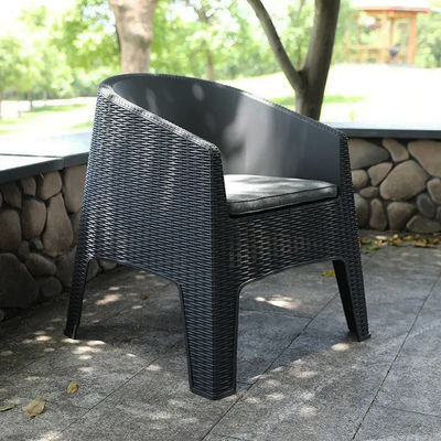 Chaise de jardin en extérieur en plastique empilable café salle à manger fauteuil à bras villa fauteuil de patio