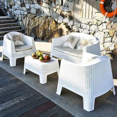 Chaise de jardin en extérieur en plastique empilable café salle à manger fauteuil à bras villa fauteuil de patio