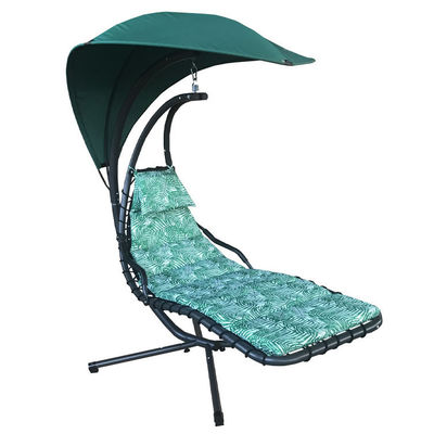 Améliorez votre patio avec une chaise de balançoire en métal moderne avec coussin et couverture solaire