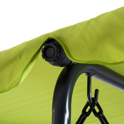 Cushion en polyester AJUNION Canopy de balancement extérieur hamac 3 places chaise de balancement de patio avec canopy réglable