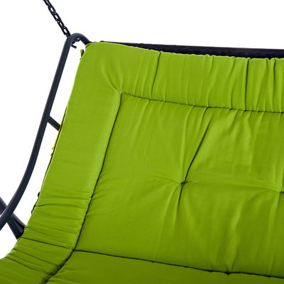 Cushion en polyester AJUNION Canopy de balancement extérieur hamac 3 places chaise de balancement de patio avec canopy réglable