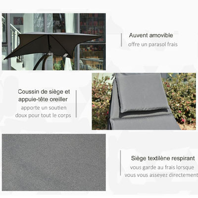 Balcon de plage extérieure patio jardin rotin balançoire suspendu avec conception de logo personnalisé