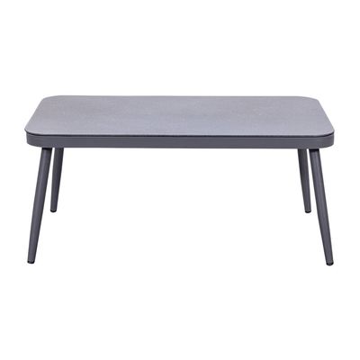 Cadre en aluminium AJUNION Tissage à la corde Meubles de jardin Salon canapé avec plateau de table HPL