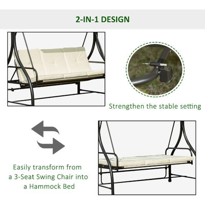 AJUNION Chaise en acier à charpente et hamac pour jardin de patio 150 kg capacité de poids