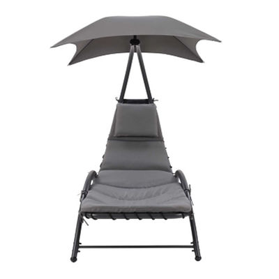 Chaise de balançoire en métal extérieur plage patio jardin hamac avec un auvent 118*171*165 cm