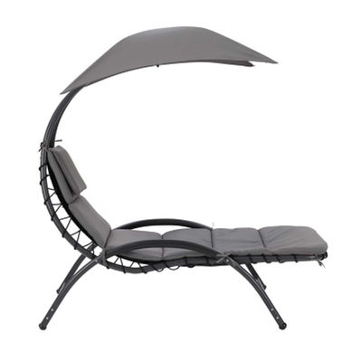 Chaise de balançoire en métal extérieur plage patio jardin hamac avec un auvent 118*171*165 cm