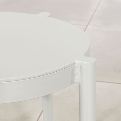 Meubles de jardin de balcon 3 pièces en aluminium ensemble de salon avec table de côté par AJUNION