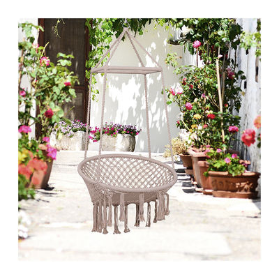 AJUNION Macrame hamac suspendu fauteuil balançant cadre métallique coton corde courrier emballage Y