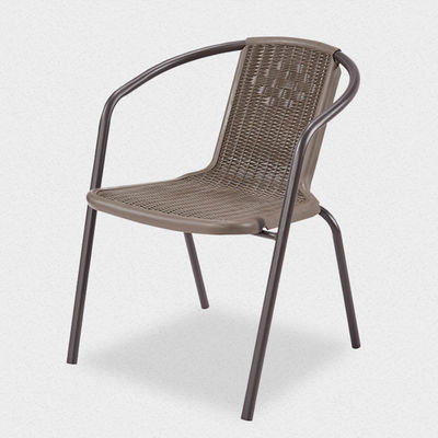 Hôtel jardin balcon plage fauteuil empilable fauteuil à manger tissé en PE en rotin