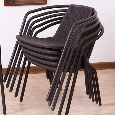 Hôtel jardin balcon plage fauteuil empilable fauteuil à manger tissé en PE en rotin