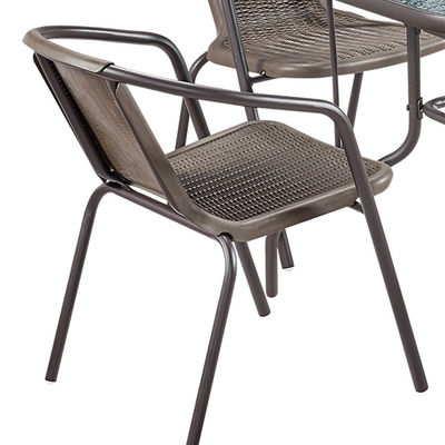Hôtel jardin balcon plage fauteuil empilable fauteuil à manger tissé en PE en rotin