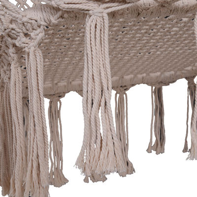 AJUNION Macrame hamac suspendu fauteuil balançant cadre métallique coton corde courrier emballage Y