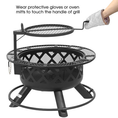 Jardin extérieur AJUNION Grille de cuisson amovible 27 livres