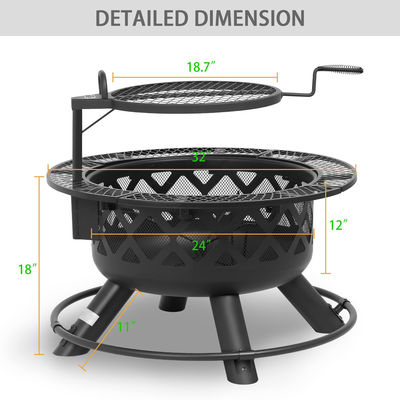 Jardin extérieur AJUNION Grille de cuisson amovible 27 livres