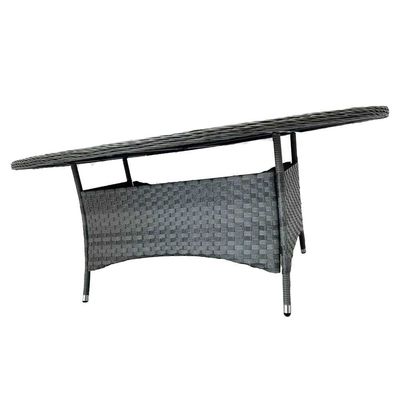 9 sièges, salle à manger extérieure avec table ronde et coussins par AJUNION Rattan Furniture