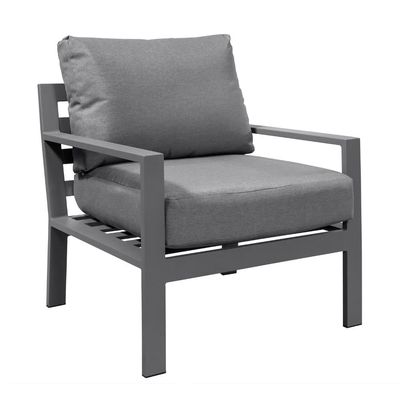 Couchette de jardin en forme de L moderne en aluminium avec table basse Taille L 120 x W60 x H45cm
