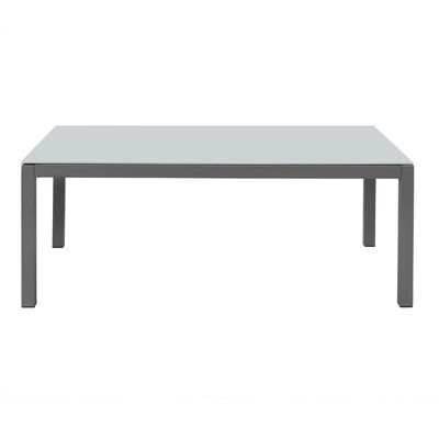 Couchette de jardin en forme de L moderne en aluminium avec table basse Taille L 120 x W60 x H45cm