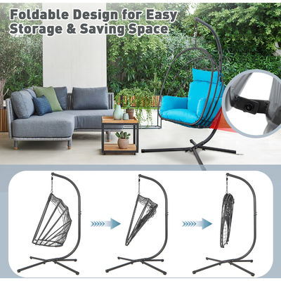 Chaise suspendue en acier à charpente lourde de design moderne avec tissu polyester