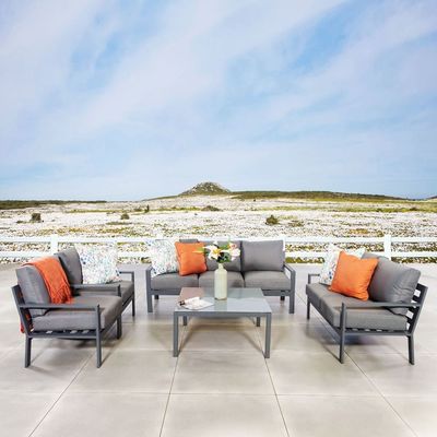 AJUNION 5 pièces de mobilier d'extérieur en aluminium ensemble de canapé de jardin