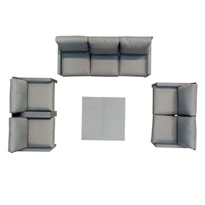 AJUNION 5 pièces de mobilier d'extérieur en aluminium ensemble de canapé de jardin