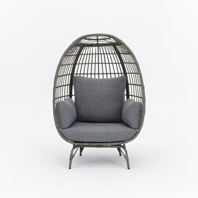 Chaise debout à œufs pliable et tissage en rotin pour salon extérieur
