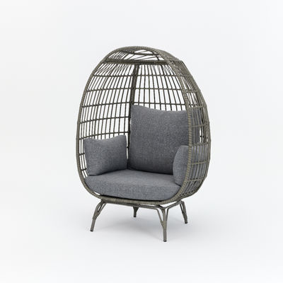 Chaise debout à œufs pliable et tissage en rotin pour salon extérieur