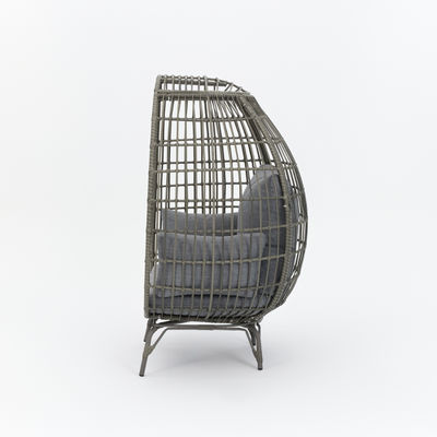 Chaise debout à œufs pliable et tissage en rotin pour salon extérieur