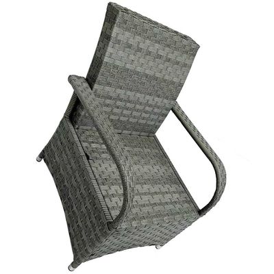 Table ronde meubles de salle à manger extérieure Wicker Rattan jardin ensemble pour 4 places par AJUNION