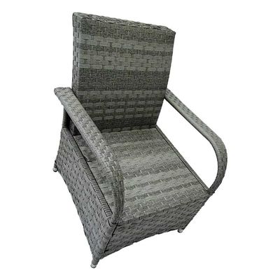 Table ronde meubles de salle à manger extérieure Wicker Rattan jardin ensemble pour 4 places par AJUNION