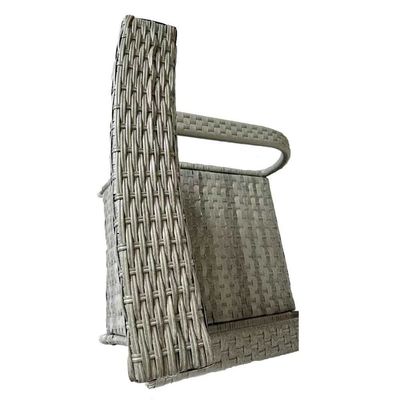 Table ronde meubles de salle à manger extérieure Wicker Rattan jardin ensemble pour 4 places par AJUNION